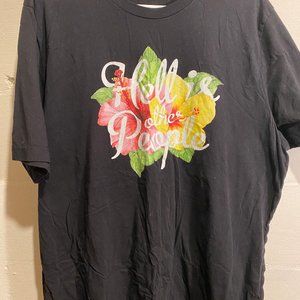 Hell is Other People Black with Flowers Tshirt 3XL